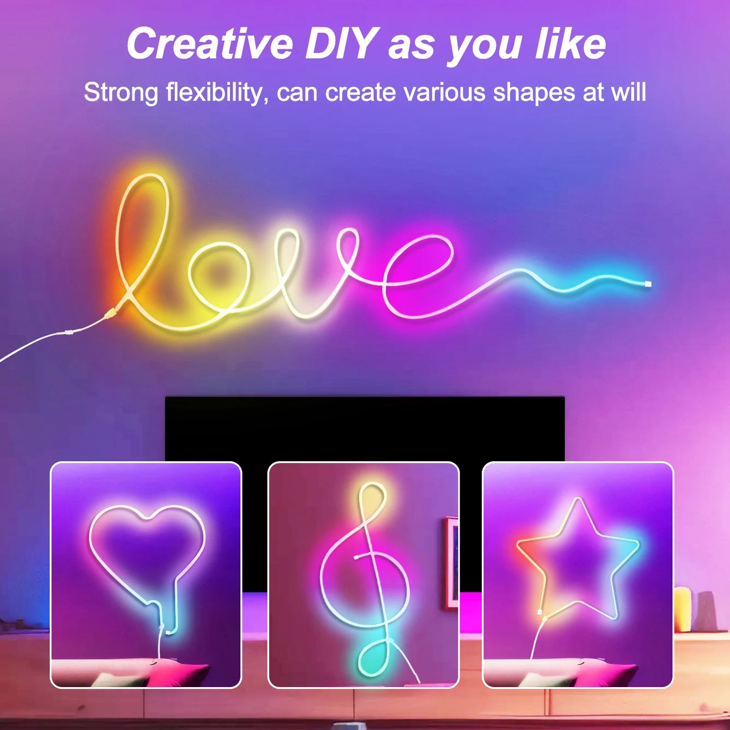 Neoninė "Dream Color" LED juosta