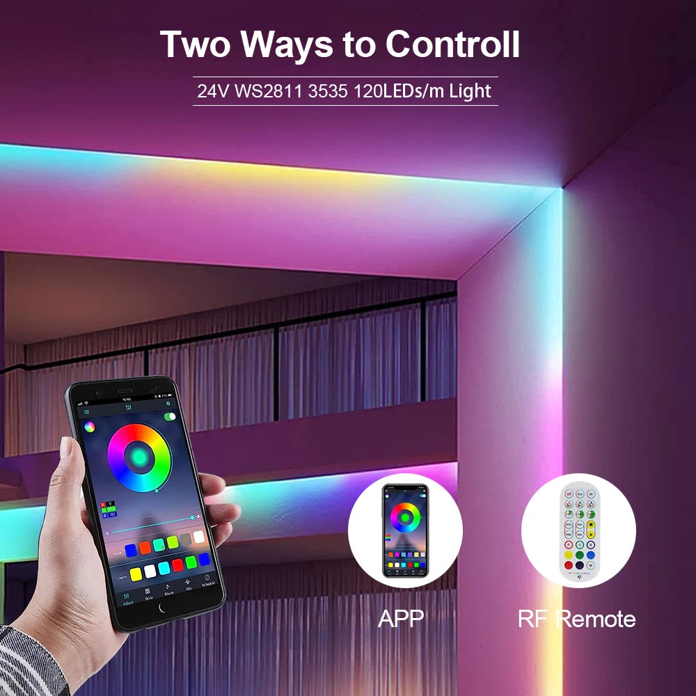 Neoninė "Magic" LED juosta apvalkale